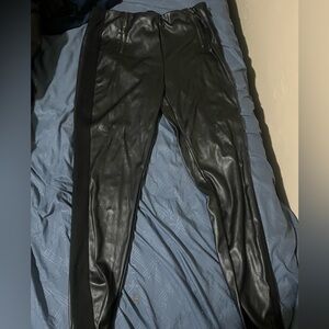 Black Faux Leather Pants